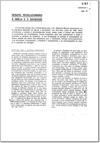 CEI Suplementos (n.1, ago. 1967.)