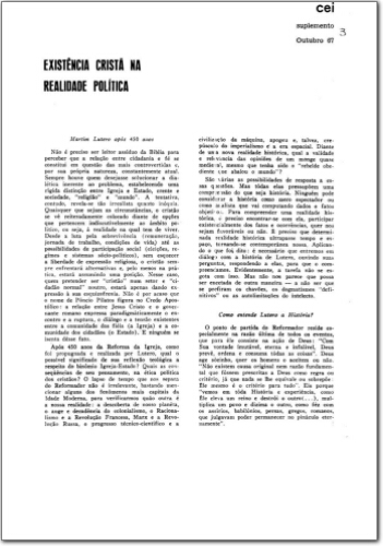 CEI Suplementos (n. 3, out. 1967.)