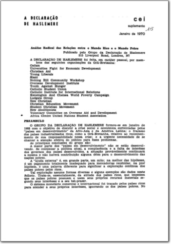 CEI Suplementos (n.15, jan. 1970.)