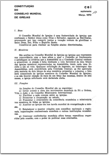 CEI Suplementos (n.17, mar. 1970.)
