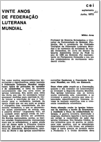 CEI Suplementos (n.20, jun. 1970.)