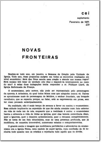 CEI Suplementos (n.26, fev. 1971.)