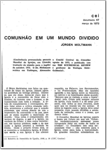 CEI (n. 47, mar. 1973.)