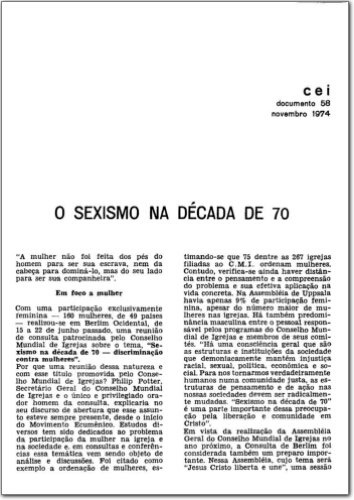 CEI (n. 58, nov. 1974.)