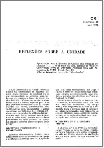 CEI (n. 62, abr. 1975.)