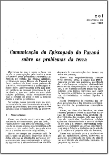 CEI (n. 85, maio. 1978.)