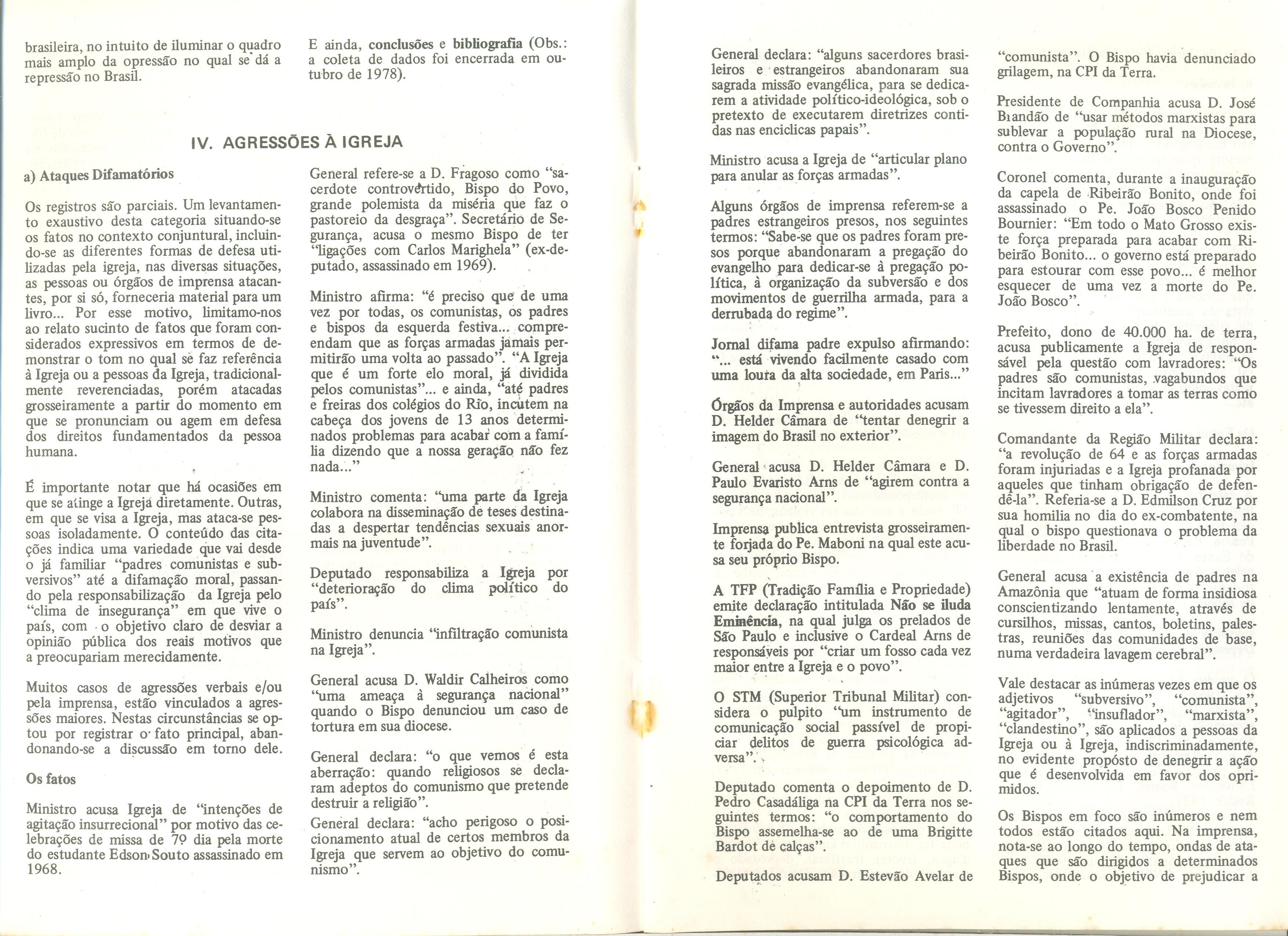 Repressão na Igreja no Brasil: reflexo de uma situação de opressão (1968/1978) (dez. 1978. (arquivo 4))