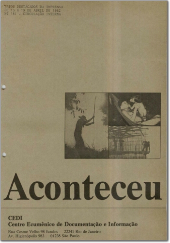 Aconteceu Fatos Destacados na Imprensa (n. 181, abr. 1982.)