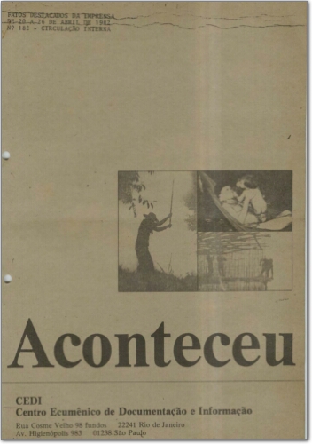 Aconteceu Fatos Destacados na Imprensa (n.182, abr. 1982.)