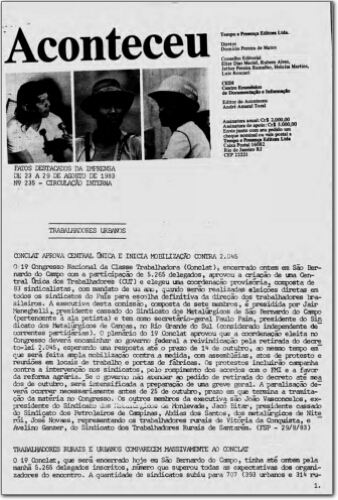 Aconteceu Fatos Destacados na Imprensa (n. 235, ago. 1983.)