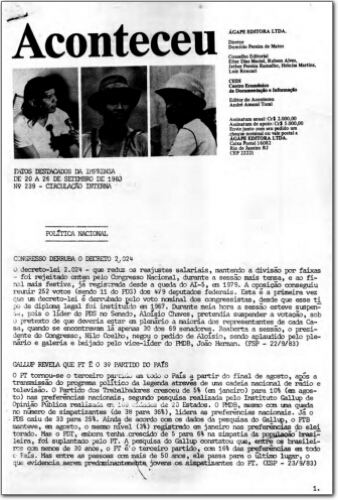 Aconteceu Fatos Destacados na Imprensa (n. 239, set. 1983.)