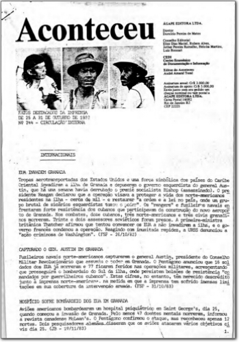 Aconteceu Fatos Destacados na Imprensa (n. 244, out. 1983.)