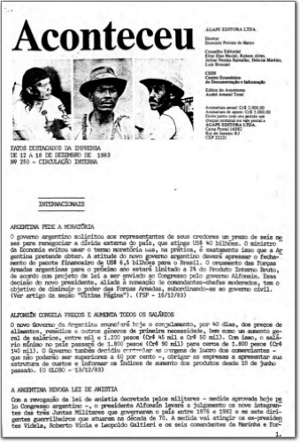 Aconteceu Fatos Destacados na Imprensa (n. 250, dez. 1983.)