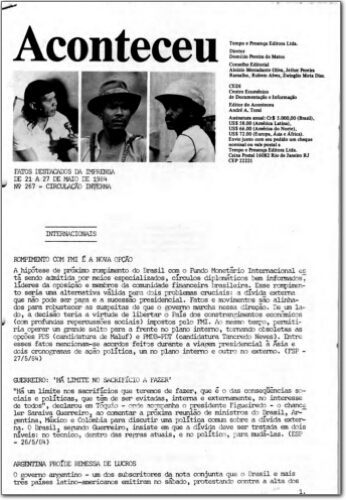 Aconteceu Fatos Destacados na Imprensa (n. 267, maio. 1984.)