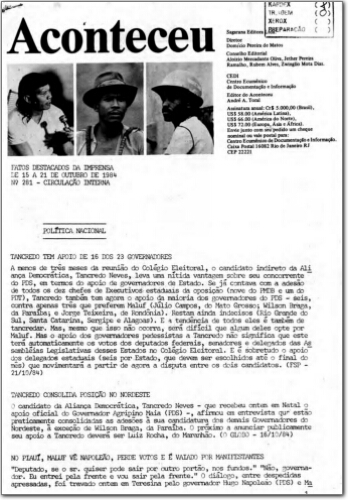 Aconteceu Fatos Destacados na Imprensa (n. 281, out. 1984.)