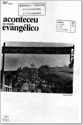 Aconteceu no Mundo Evangélico (n. 36, jul. 1985.)