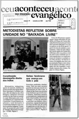 Aconteceu no Mundo Evangélico (n. 79, set. 1989.)