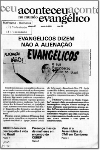 Aconteceu no Mundo Evangélico (n. 87, ago. 1990.)