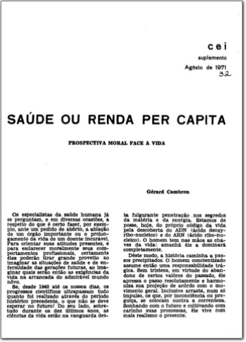 CEI Suplementos (n. 32, ago. 1971.)