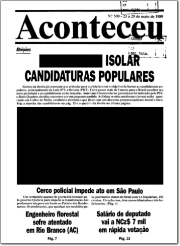 Aconteceu (n. 500, maio. 1989.)