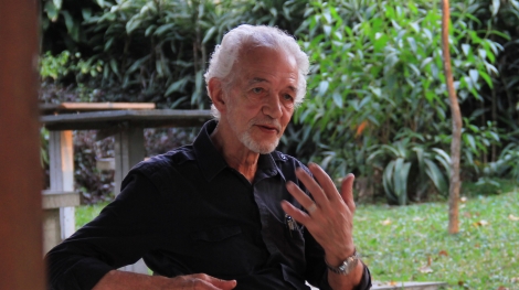 Zwinglio durante as filmagens