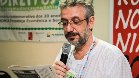 O diretor executivo de KOINONIA, Rafael Soares de Oliveira