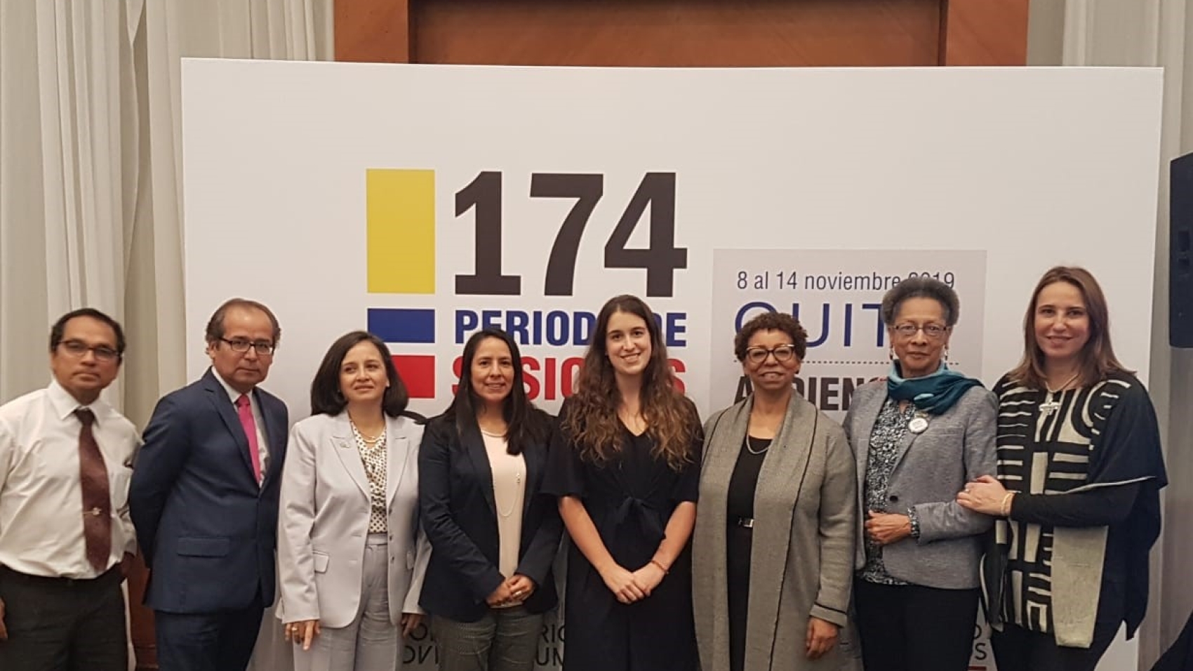 Miembros de la CIDH ante la Delegación de las Organizaciones de Perú y Brasil en la audiencia del 11.11.19